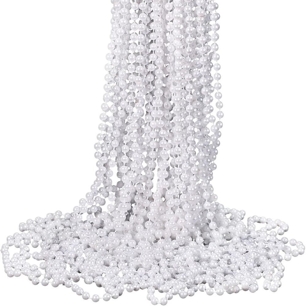36 Pack Faux Pearl Necklace Bulk Costume Jewelry For Women Party Decor